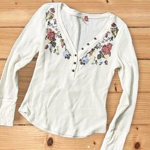 Pilcro Cross Stitch Thermal Top